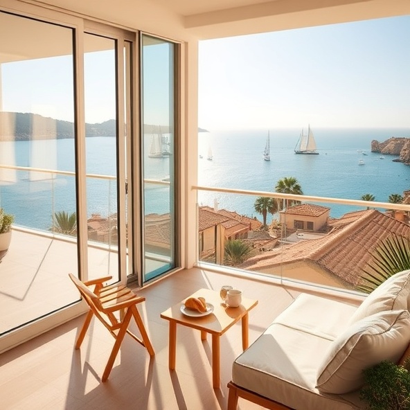apartament w hiszpanii z widokiem na morze
