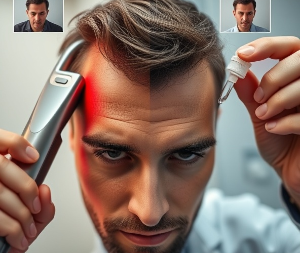 Czy grzebień laserowy działa lepiej niż minoksydyl na zakola?