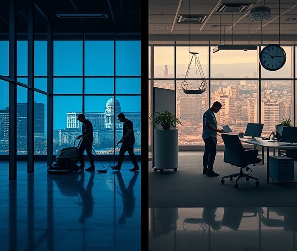 Sprzątanie firm w Warszawie: nocą czy w dzień, by obniżyć koszty?