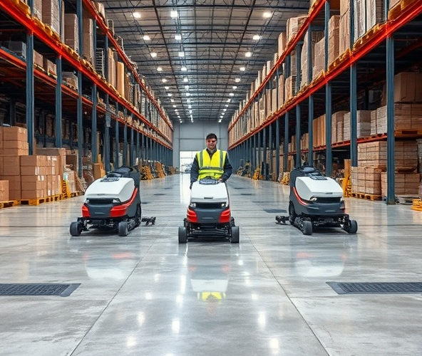 Które szorowarki prowadzone przyspieszą sprzątanie magazynu 3000 m2?