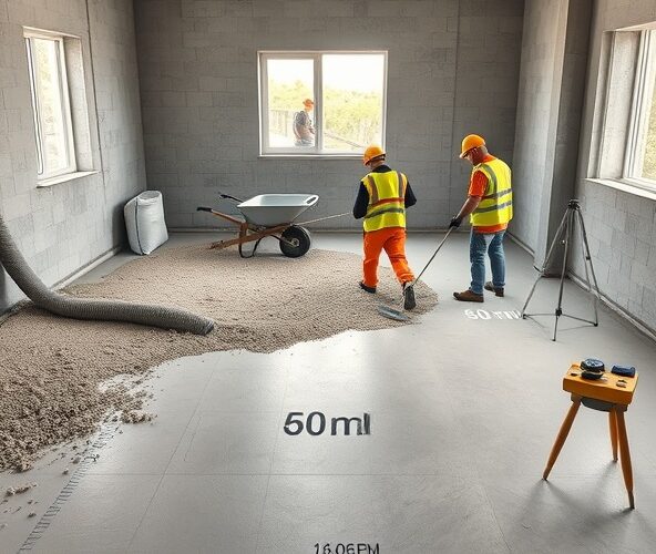 Beton półsuchy (pompą) na 60 m2 wylewkę — szybciej i taniej?