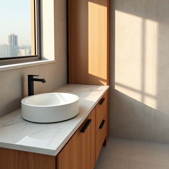 blaty z kwarcytu do łazienki warszawa