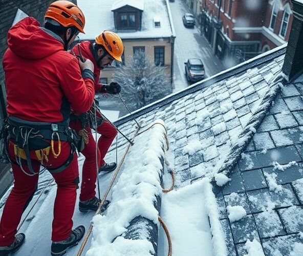 Kiedy wybrać alpinistyczne odśnieżanie dachów zamiast podnośnika?