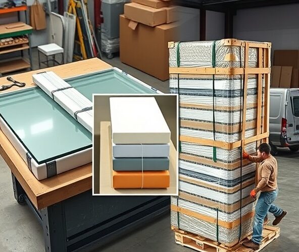 Jak pakować blaty szklane na zamówienie kurierem, by nie pękły?