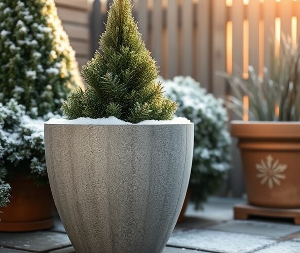 Czy donice ogrodowe kompozytowe dobrze znoszą mrozy?