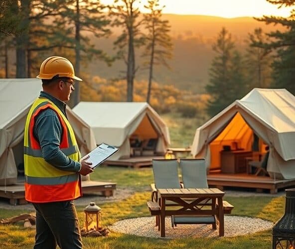 Czy sezonowe namioty glampingowe wymagają zgłoszenia budowlanego?