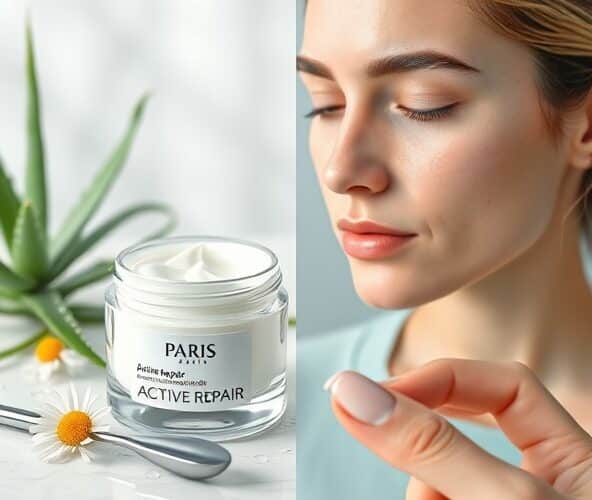 Czy Paris Active Repair silnie regenerujący krem do twarzy zmniejszy zaczerwienienia i pieczenie skóry po kuracji kwasami?