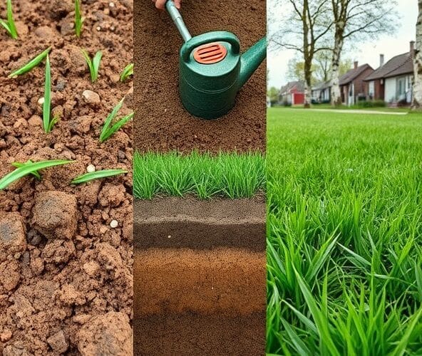 Czy trawa z siewu w Grodzisku Mazowieckim szybko zagęści trawnik na gliniastej glebie?