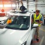 wymiana szyby przedniej w samochodzie