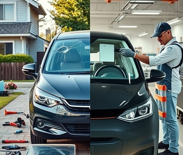 Wymiana szyby przedniej w samochodzie przed przeglądem: samodzielnie czy warsztat?