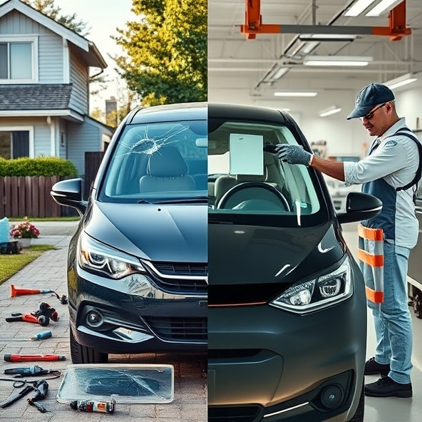 wymiana szyby przedniej w samochodzie