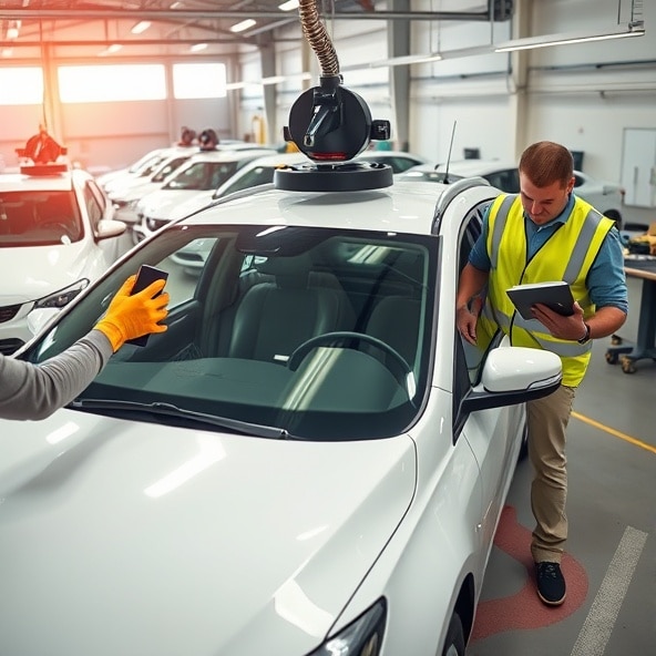 wymiana szyby przedniej w samochodzie