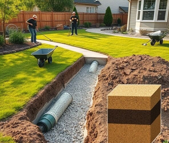 Jak poprawić drenaż przed zakładaniem trawników w Komorowie?