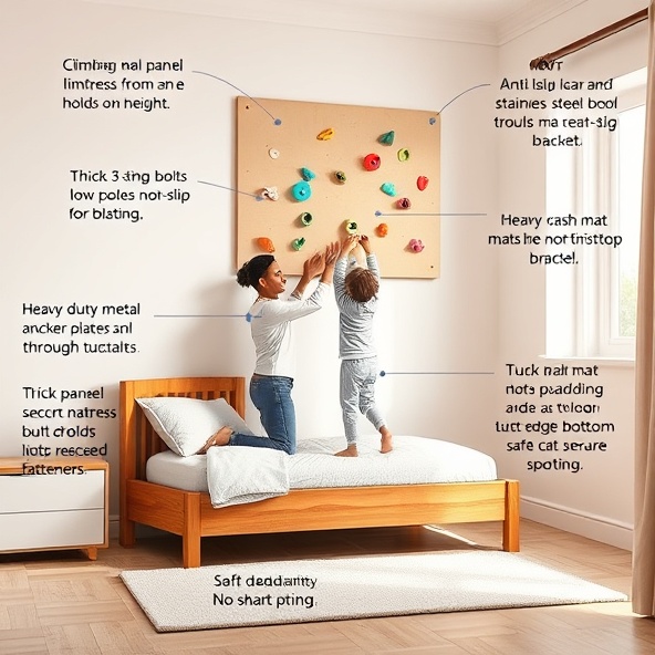 ścianka wspinaczkowa do pokoju dziecka