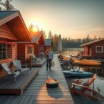 domki nad samym jeziorem