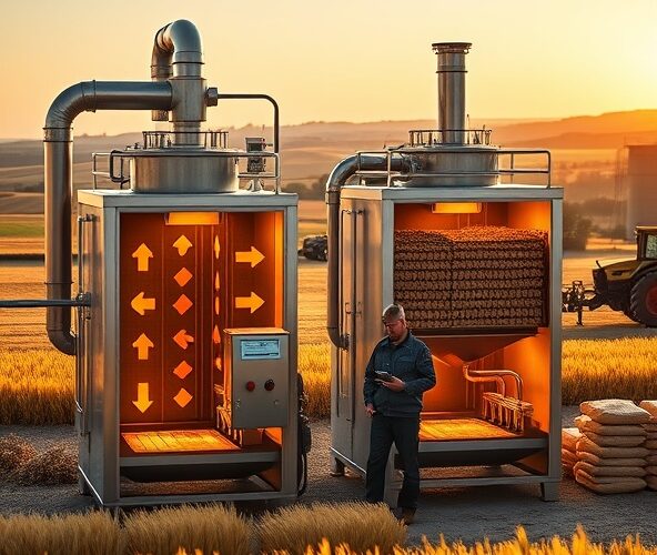 Które suszarnie do zbóż na gaz lub biomasę najbardziej obniżą koszty w małym gospodarstwie?