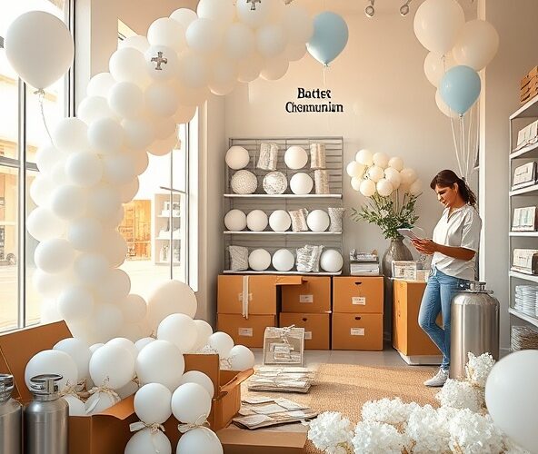 Ile zamówić balonów na komunię na start małego sklepu?