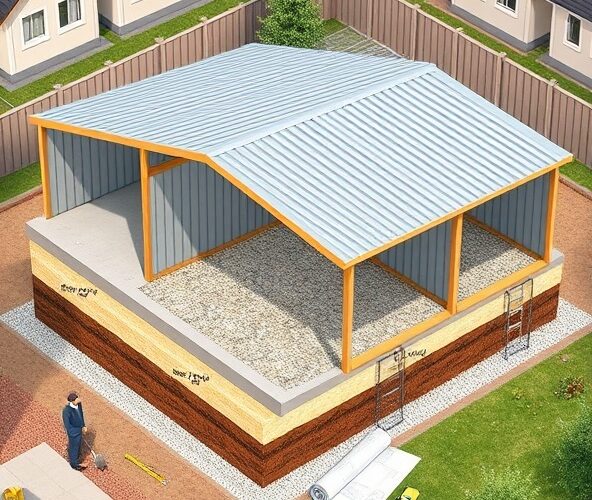 Jakie fundamenty pod garaż blaszany dwuspadowy są najlepsze?